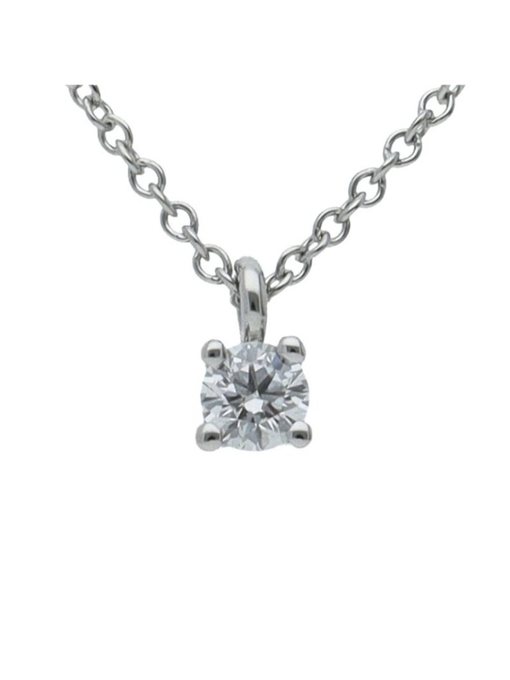 Tiffany & Co Solitaire Diamond Necklace Ct Platinum